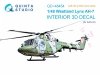 Quinta Studio QD+48454 Lynx AH-7 3D-Printed & coloured Interior on decal paper (Airfix) (with 3D-printed resin parts) 1/48